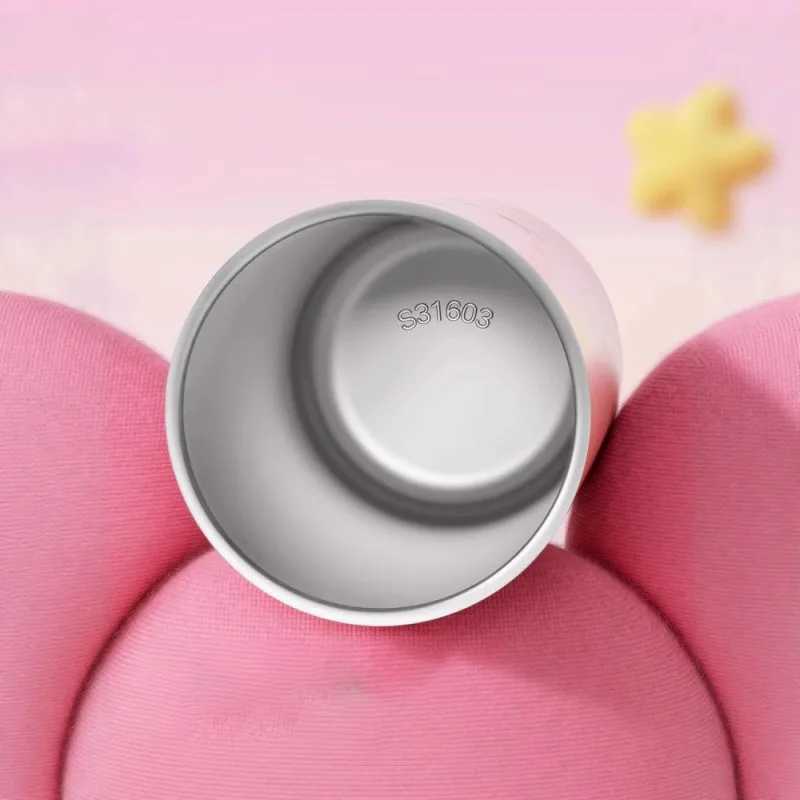 Bablov Thermos Cup Doublelayer Cold Insulation Straw Cup Stainless Steel Vacuum Flask High Borosilicate Glass Liner Coffee Cup C251008