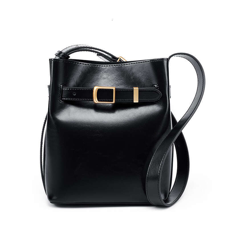 Luxury Bag Genuine Leather High End Bucket Top Layer Cowhide Women S Shoulder Crossbody Bag