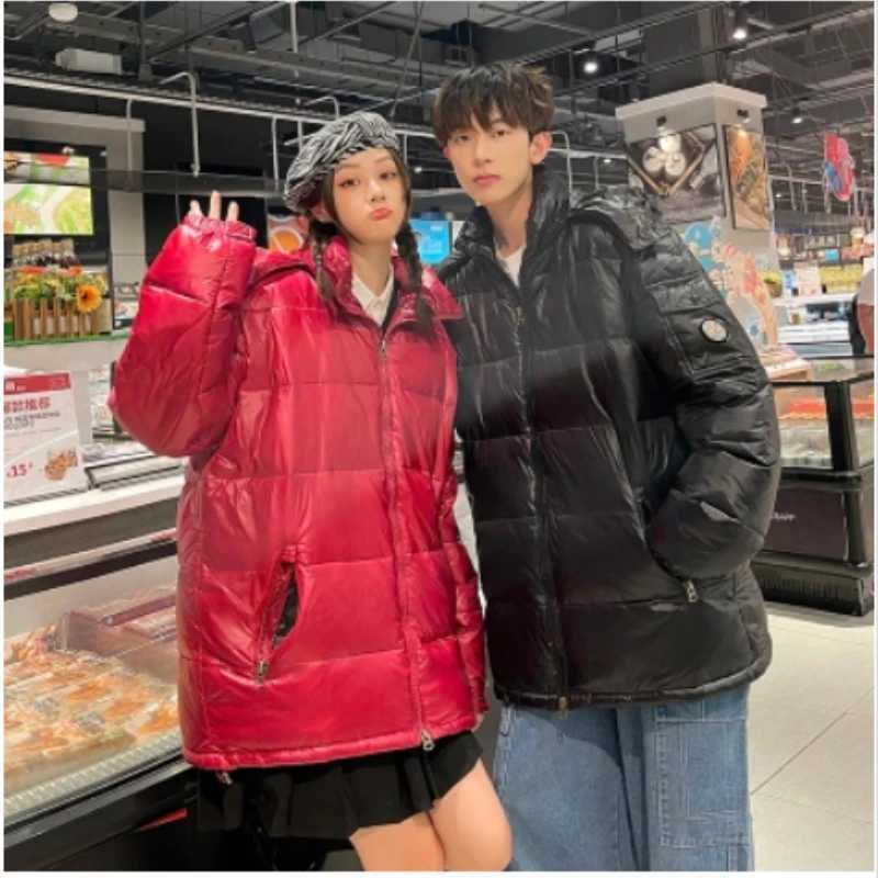 2025 Winter New Men Puffer Jacket Fashion Thick Men Women Duck Down Jacket Outdoor Warm Casual Coat Solid Color Hooded Overcoats W251008