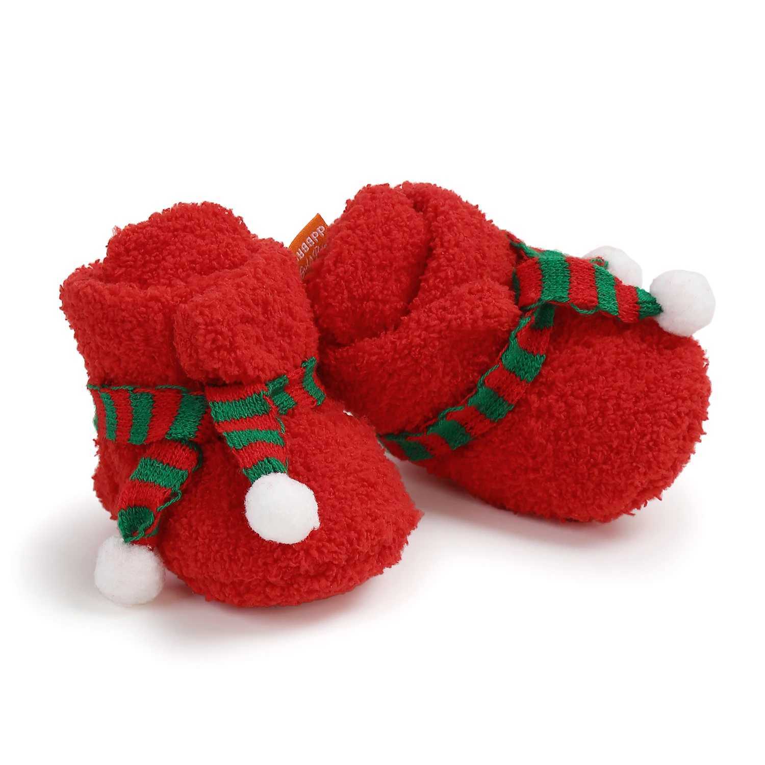 Christmas Newborn Infant Baby Girls Boys Warm Fleece Winter Booties First Walkers Slippers Shoes C251008