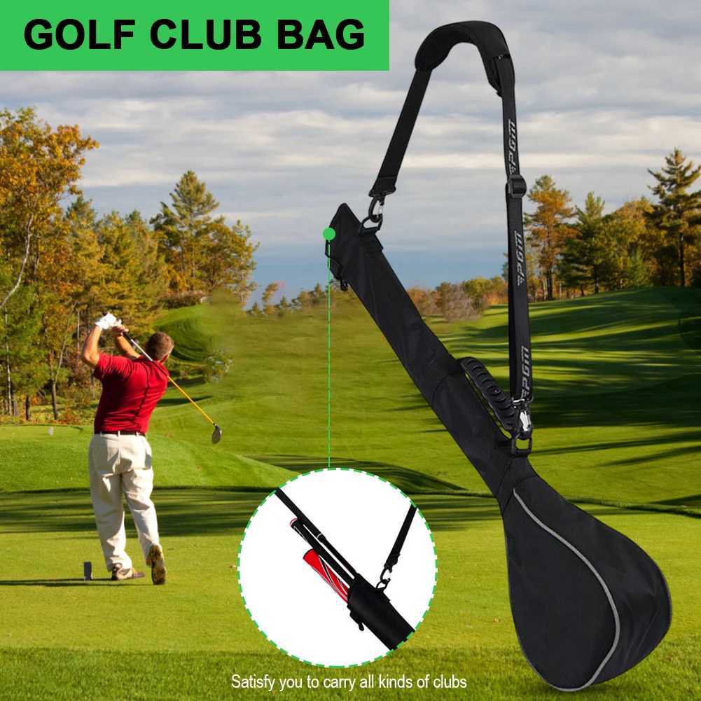 Foldable Golf Gun Bag Lightweight Can Hold 3 Clubs Golf Clubs Bag Soft Rubber Handle Driving Range with Zipper for Men and Women J251008
