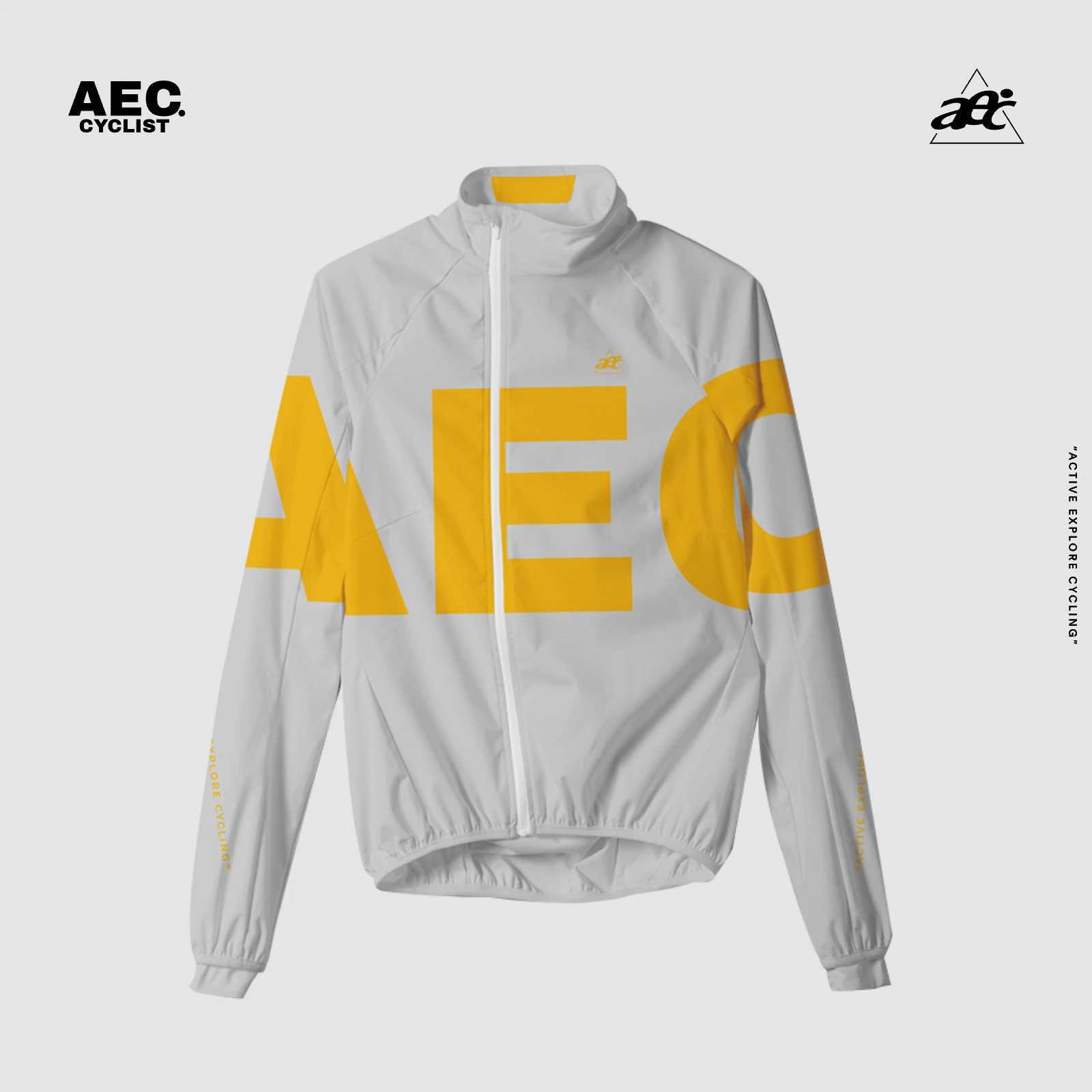 aec Mens Cycling Windbreaker Windproof Warm Jacket Autumn Winter Long Sleeve Top for Road Mountain Bikes Jingsu Series J251008