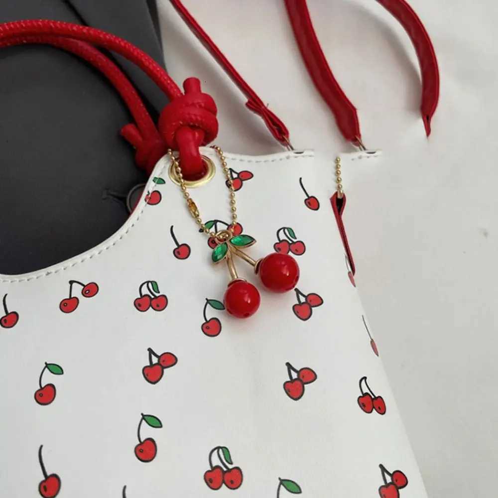 Cherry Pendant Cherry Crossbody Bag Korean Style Handbag Basket Shoulder Bag Phone Bag Storage Bag Small Tote Bag OutdoorT251007