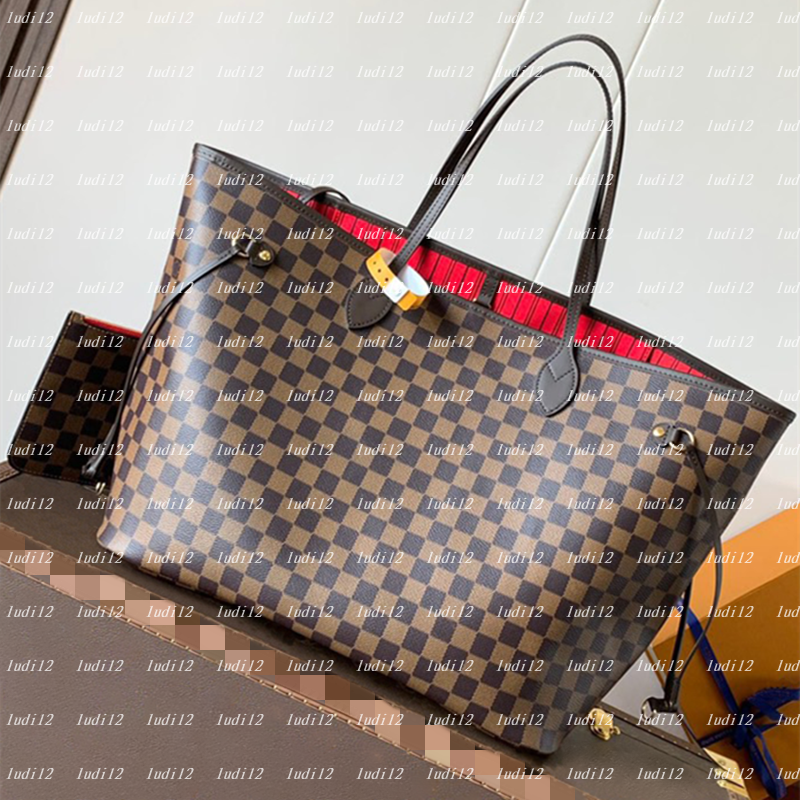 10a Top popularity neverfulltote Designer Bag shopping bag Womens crossbody shoulder bag leather mirror quality handbag Luxury bag 2PCs Tote travel bag wallet