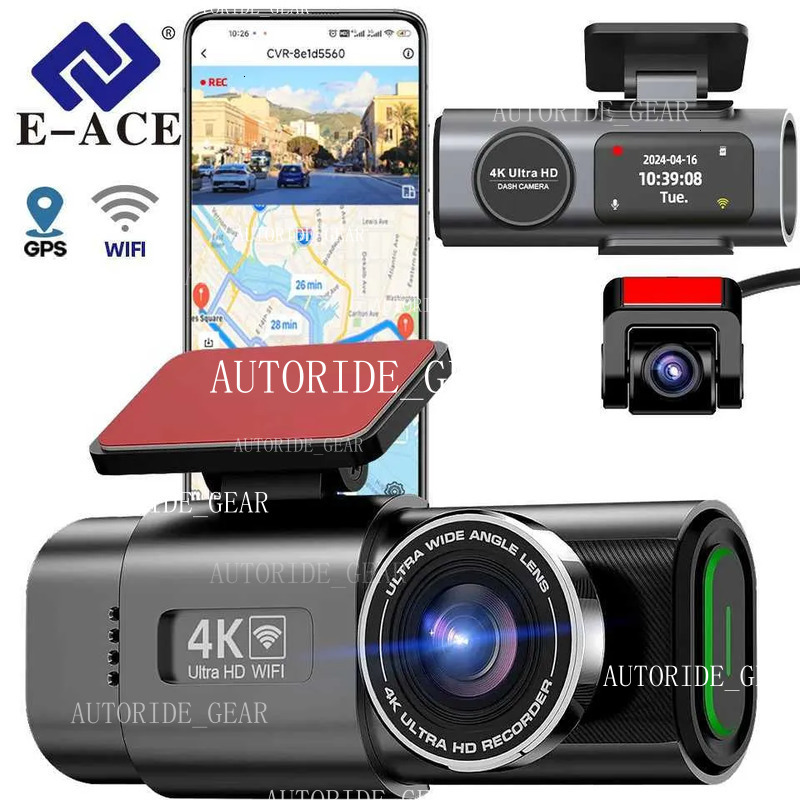 car dvr Utor28 4K Dashcam Mini Recorder GPS Wifi 24H Parking Dual Lens With 1080P Rearview Camera Night Vision Black Box For Car R250529