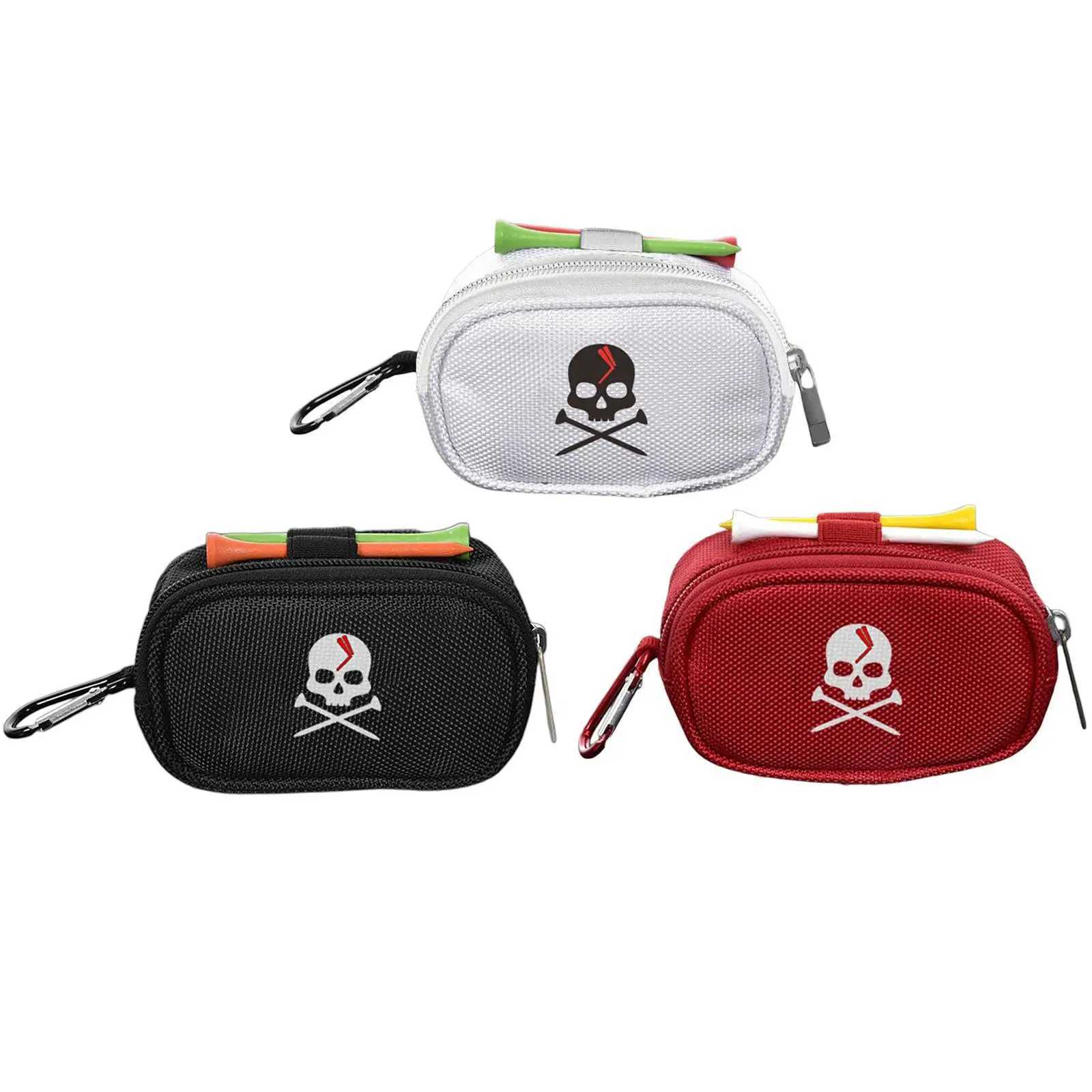 Golf Ball Pouch Bag Zipper Golf Tee Holder Belt Waist Bag Portable Golf Divot J251008