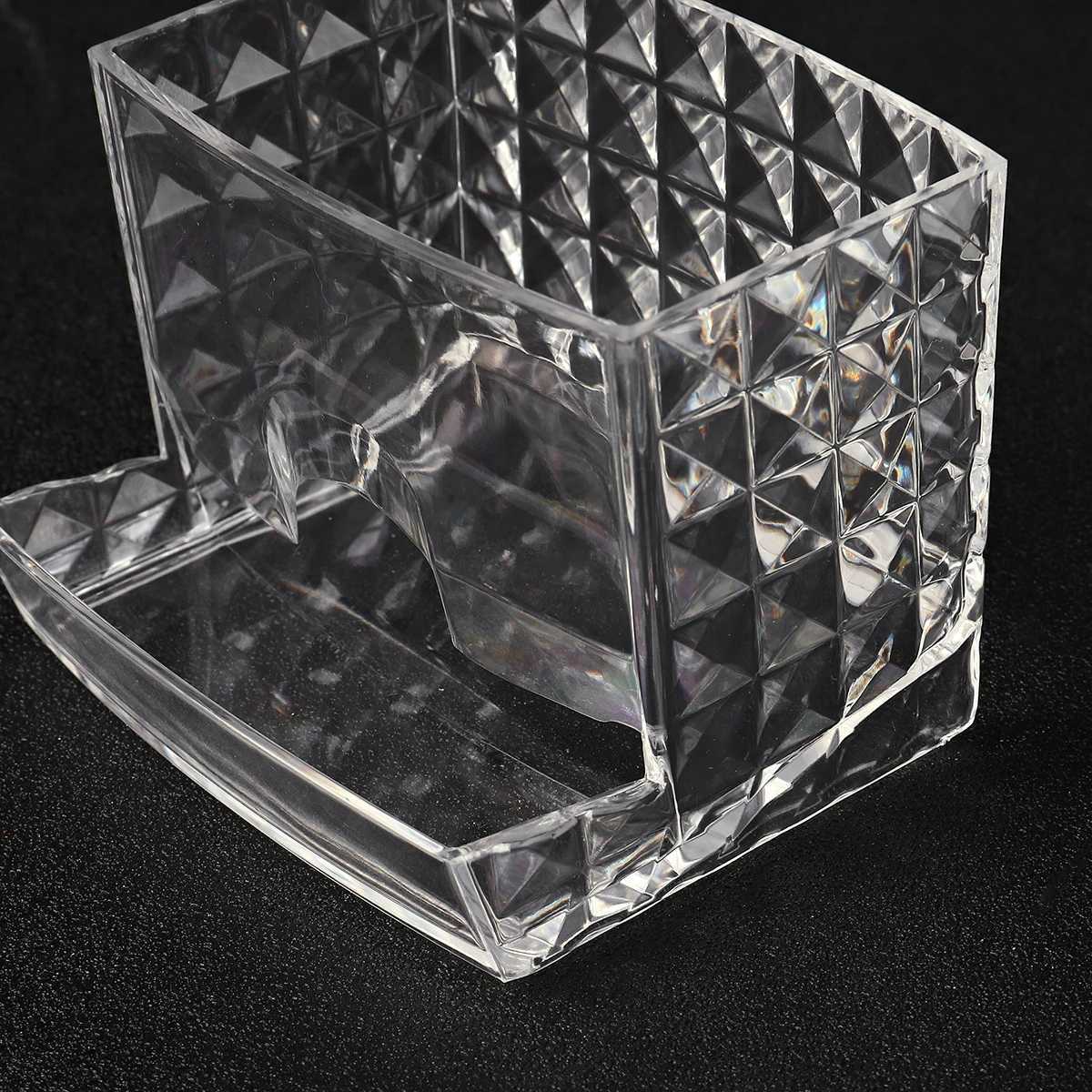 8oz Cotton Swab Holder Dispenser Clear Diamond Pattern Bathroom Organizer Accessories Decor for Storage Cotton Ball Holder Apoth C251008