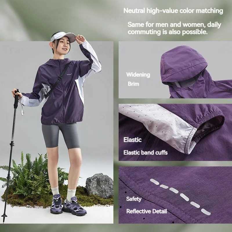 Naturehike Men Womens Jacket Sun Protection Windbreaker Camping Outdoor Rain Coat Quickdrying Portable Climbing Clothes Hooded J251008