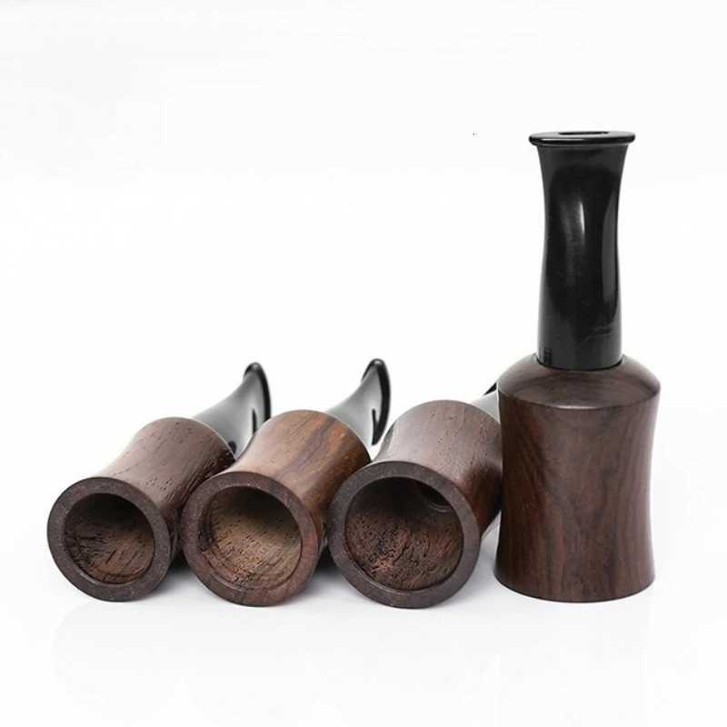 Ebony Wood Cigar Mouthpiece Holder Tip Filter Wooden Cigar Holder Mouthpiece Filter Tip Cigar Tip Filter Holder Mouthpiece Y251008