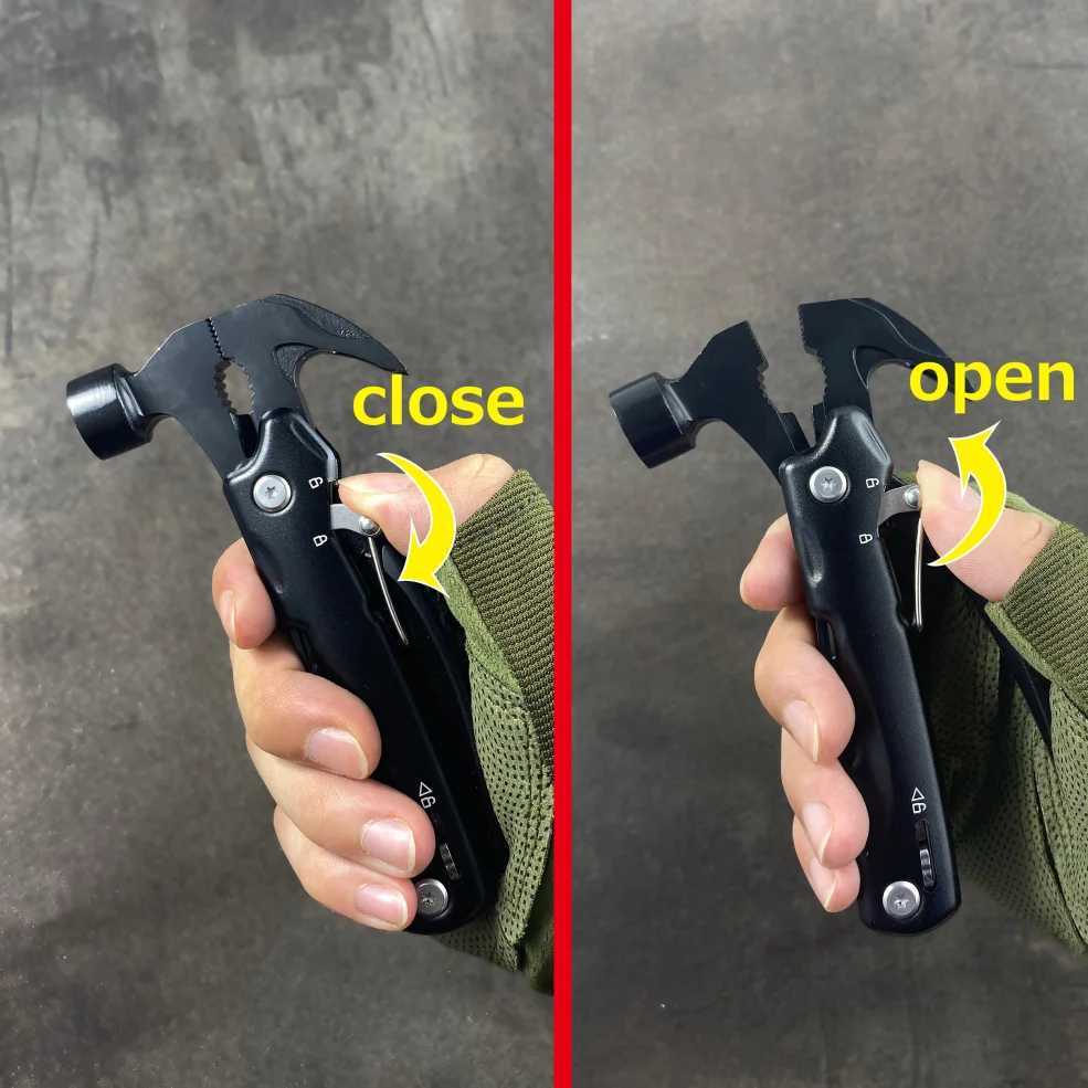 Multifunctional claw hammer multipurpose mini hammer outdoor camping and mountaineering tools multitool pliers mens gift J251121