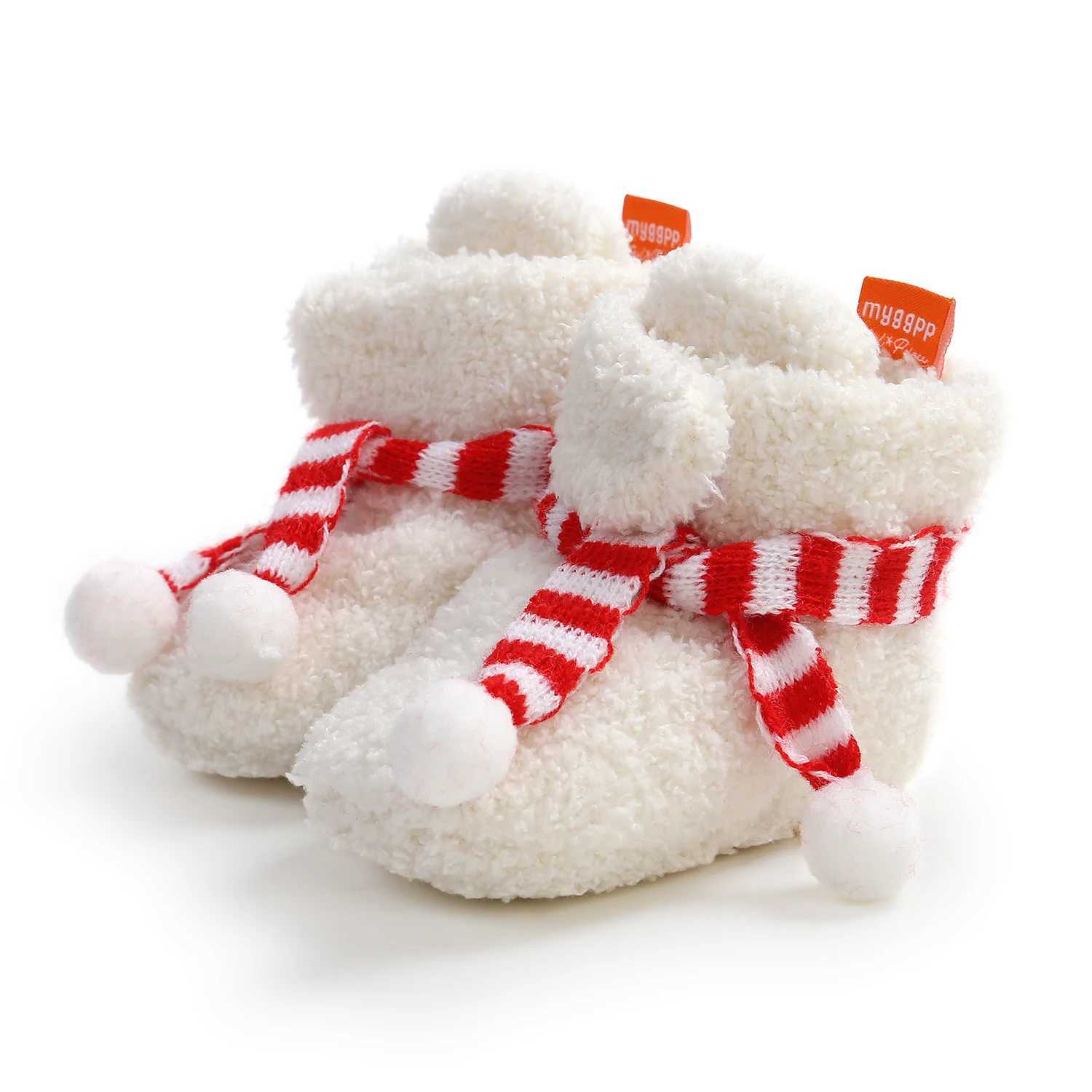 Christmas Newborn Infant Baby Girls Boys Warm Fleece Winter Booties First Walkers Slippers Shoes C251008