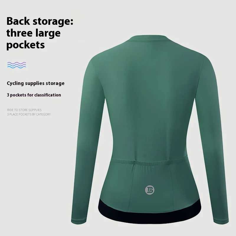 JEPOZRA Cycling Jersey Slim Fit Women Long Sleeves Cycling Jersey High Quality Women Breathable Cycling Maillott J251008