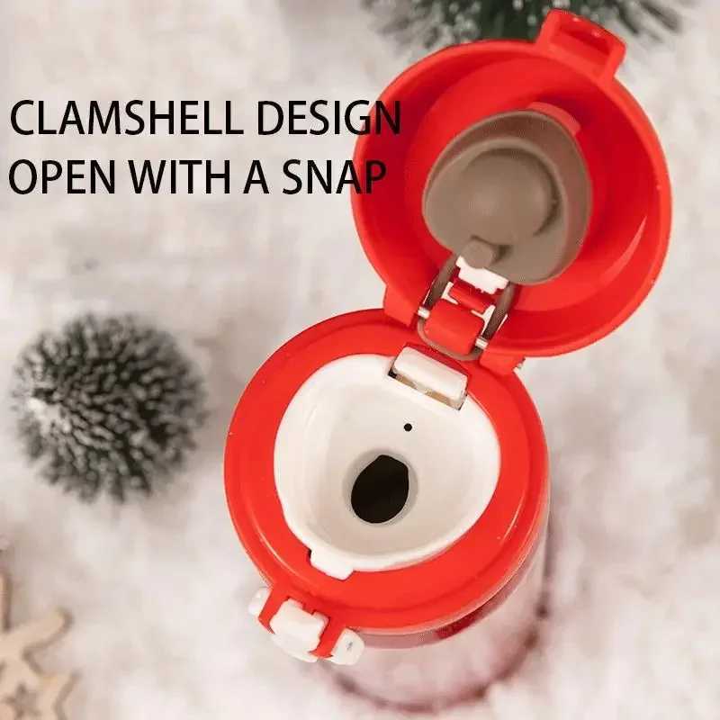 Christmas Thermos Cup Cartoon Christmas Tree Stainless Steel Insulated Mug Outdoor Travel Coffee Cup Christmas Childrens Gift C2510081