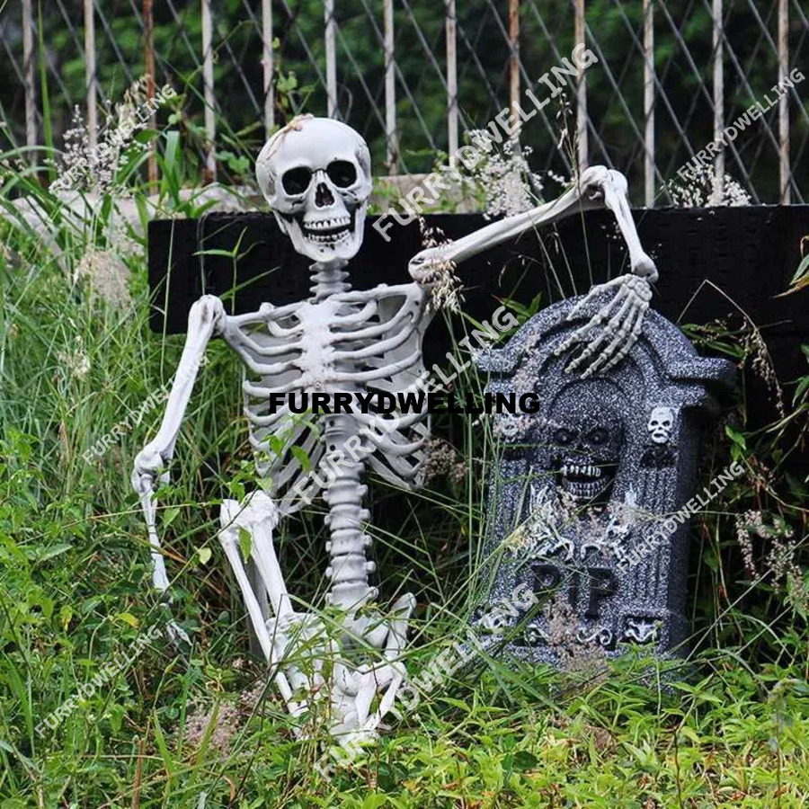 Decoration Home 90Cm Plastic Skull Dwe74 For Bar Halloween Cosplay 2024 Skeleton Children Haunted House Decor Cl240819