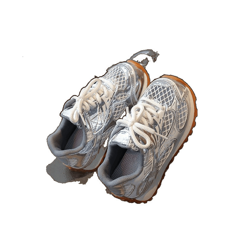 Boys Sports Shoes 2025 New Summer Single Mesh Girls Forrest Gump Shoes Soft Sole NonSlip Childrens Casual Shoes Training Shoes