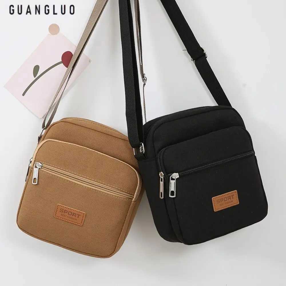 Nylon Canvas Crossbody Bag New Men Fashion Small Square Bag Ground Stall Bag Business Single Shoulder BagT251007