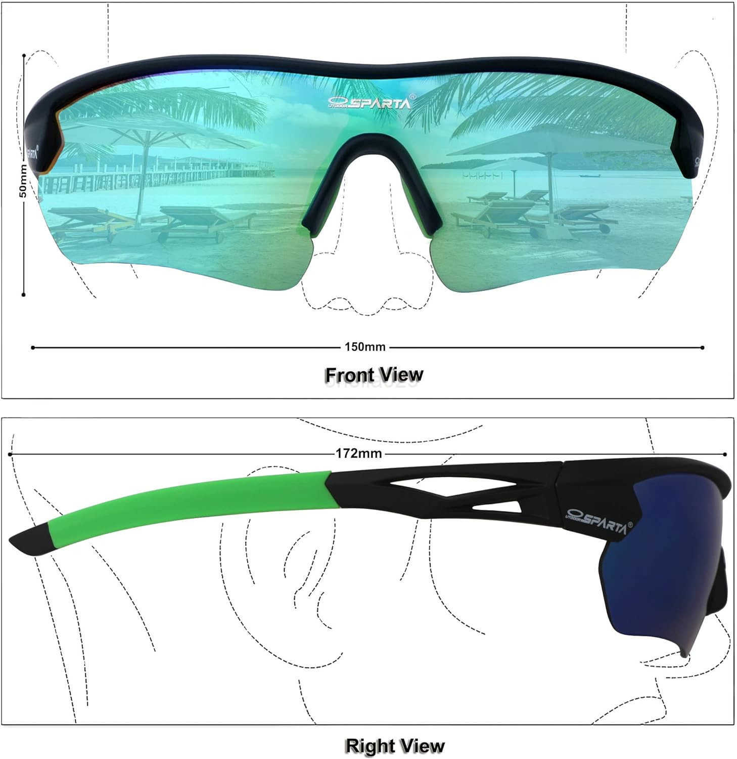 Polarized Sports Sunglasses Cycling Glasses With 5 Interchangeable Lenses Driving Shades For Men Women W251008