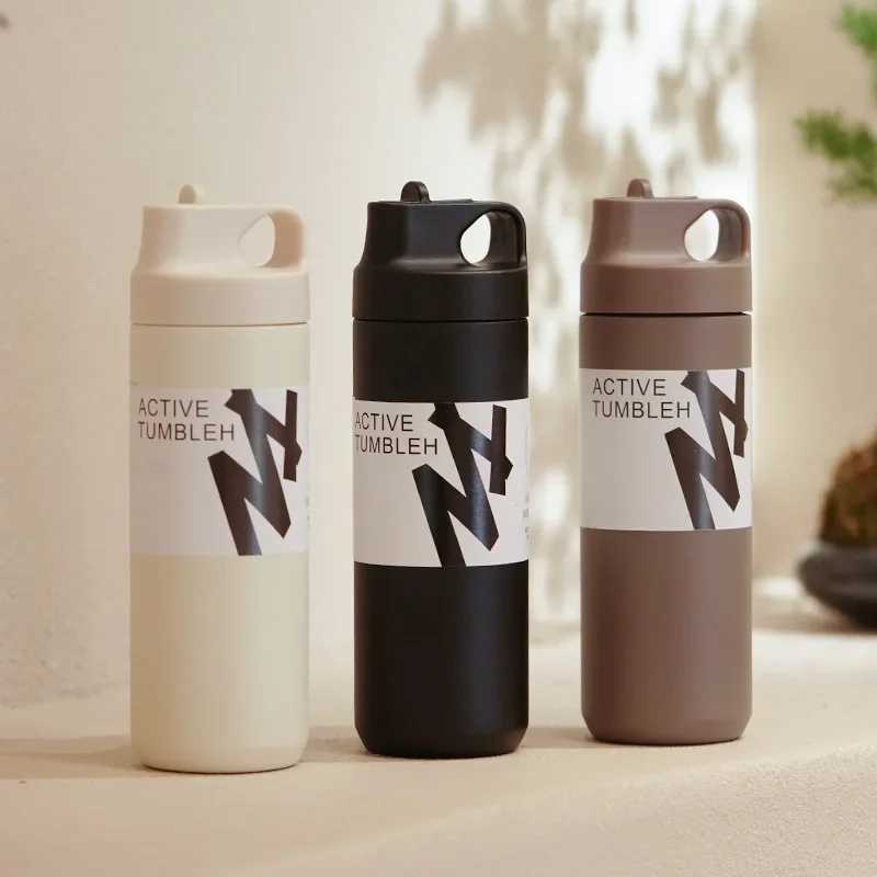 550ML Thermos Bottle Portable Tumbler Vacuum Flasks Stainless Steel Insulated Cup Outdoor Sports Water Bottle Travel Thermal Mug C251008