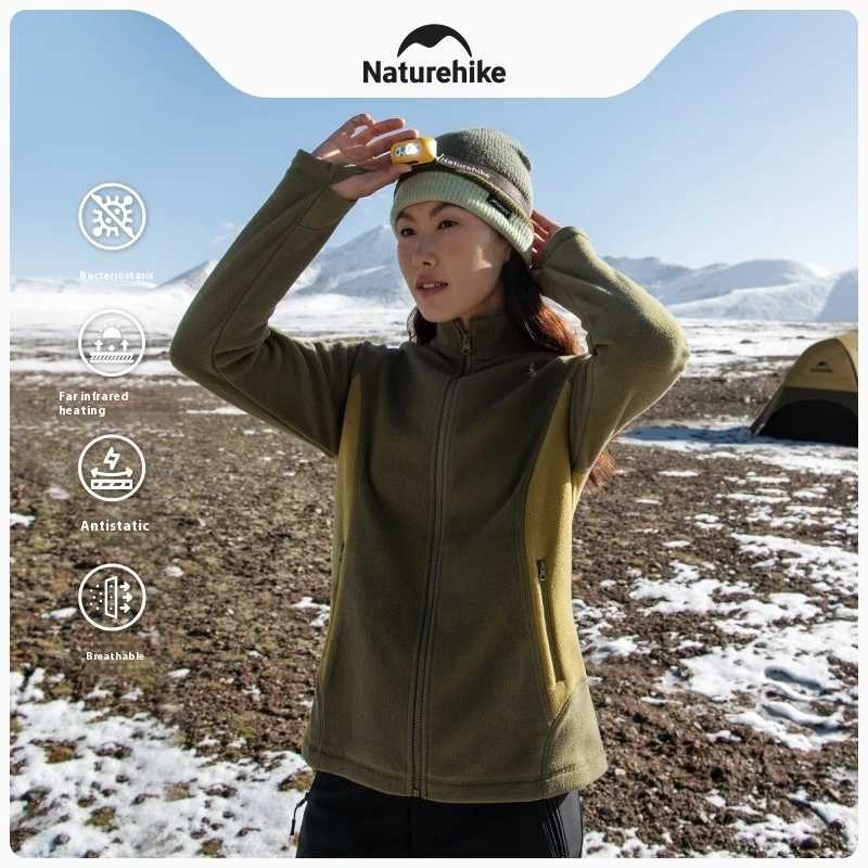 Naturehike Fleece Jackets Full Zip Thermal Warm for Women Camping Hiking Soft Shell Coat Clothing Outdoor Sports Windbreaker J251008