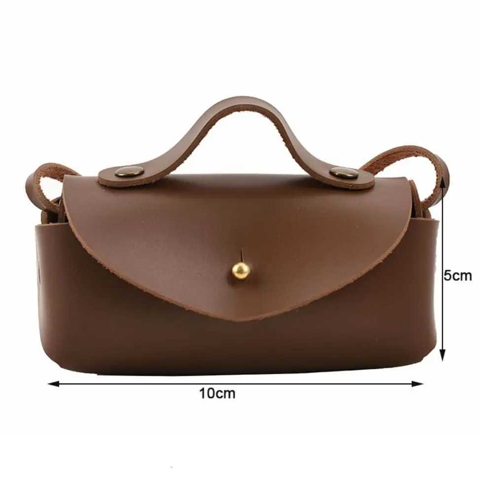 Fashion PU Leather Mini Crossbody Bag Solid Color Small Kids Shoulder Bag Horizontal Coin PurseT251007