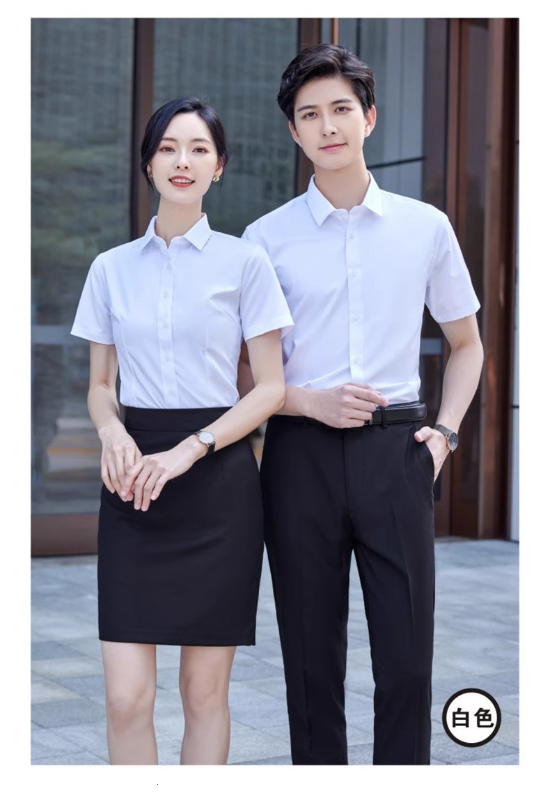 Custom Bamboo Polo Fiber Shirt Men's Formal Slim Fit Non-iron Workwear Business Shirt Short Designer Hoodie Designer Shirt Sleeve Custom Workwear