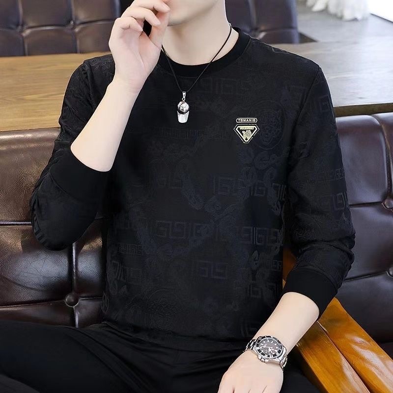 Men's Long Sleeve T-shirt New Spring Polo Designer Shirt Autumn Trendy Round Neck Thin Designer Hoodie Versatile Sweatshirt Casual Fashion Top