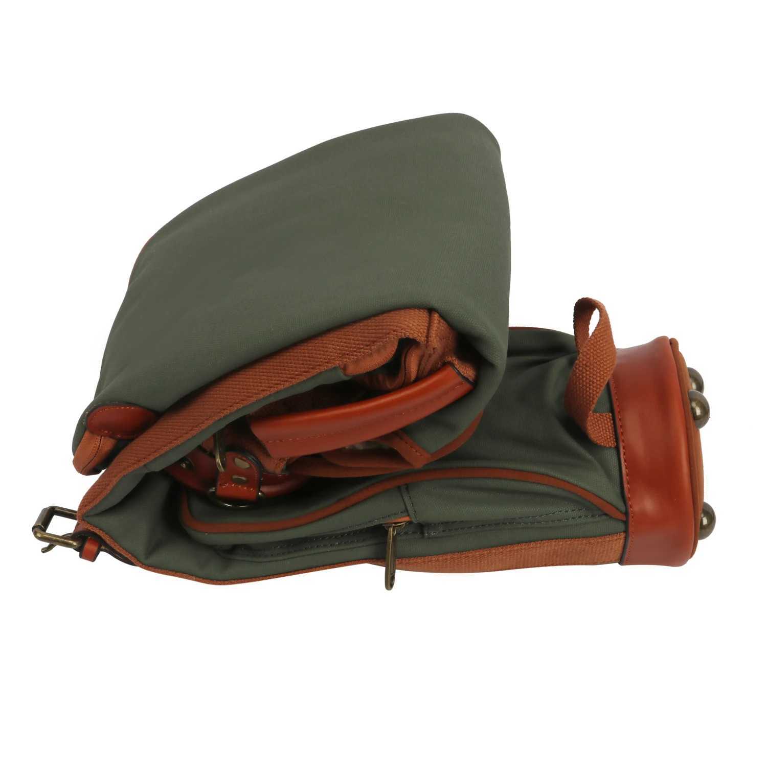 Tourbon Vintage Golf Club Bag Carrier Canvas Leather Golf Sunday Bag Waxed Waterproof Fleece Padded Pencil Style Cover 84CM J251008