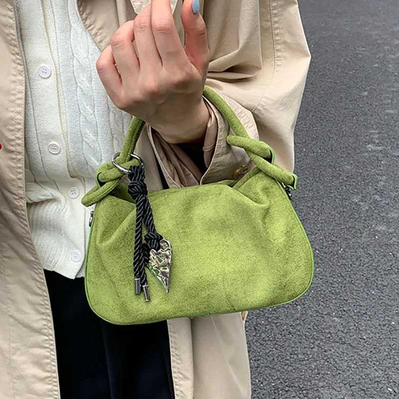 Designer Wen Suede Crossbody Bag Fall Casual Versatile Handbag Lightweight Soft Matte Leather Shoder Purse Short Handle Handbag Y251120