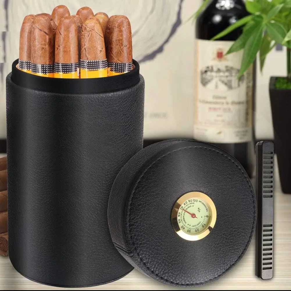 ScotteCigar Case for Men Cedar Wood Cigar Canister Portable Cigar Box Elegant 1216 Cigars Y251008