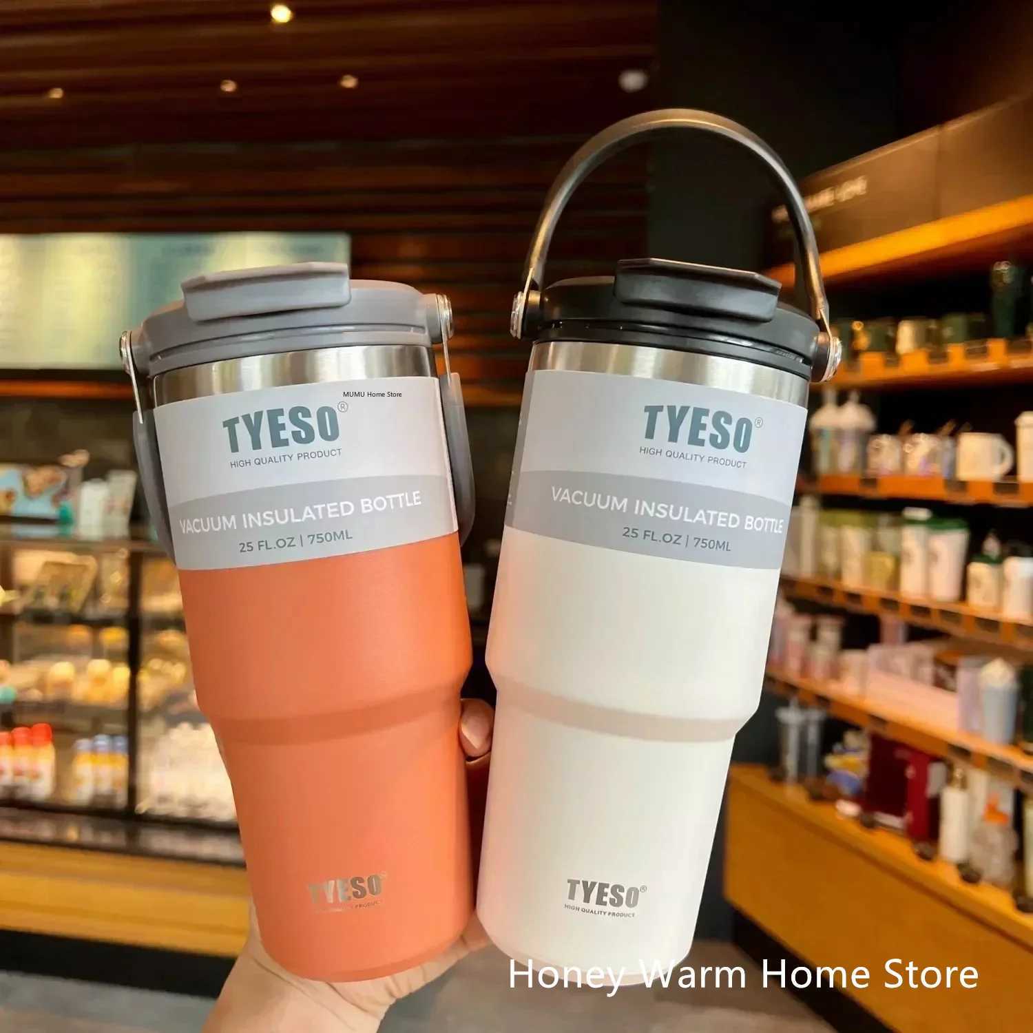 Tyeso Stainless Steel Coffee Cup Cold And Hot Doublelayer Insulated Cup Tumbler Thermo Water Bottle Car Travel Mug Vacuum Flask C251008