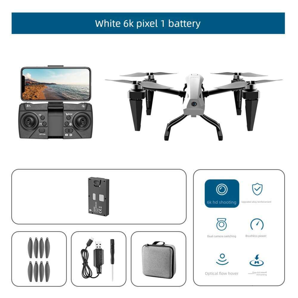 KS Alloy Aerial Photography Drone Brushless Quadcopter HD Camera Remote Control Toy Optical Flow Aircraft