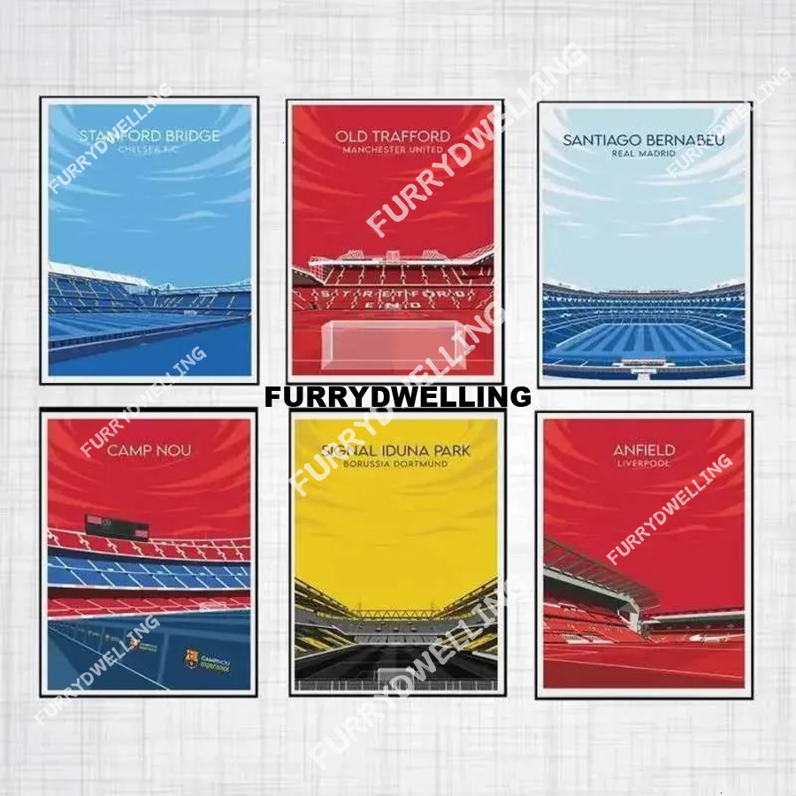 Sports Venue Canvas Football Field Cricket Sports Wall Art Nordic Posters And Printed Cartoon Dwe74 Images Y250218