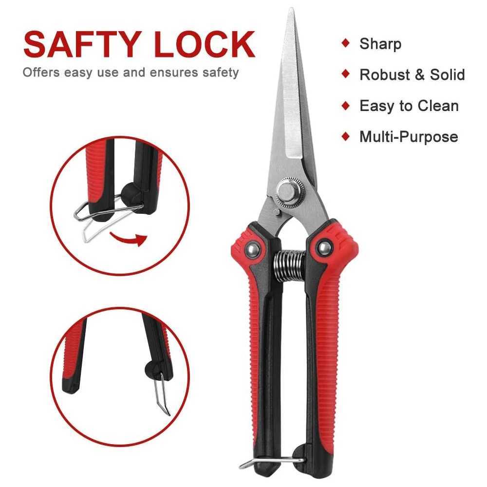 Pruning Shears Scissors Heavy Duty Stainless Steel Ultra Sharp Hand Pruner Scissors For Garden Harvesting Fruits Vegetable Tools J251121