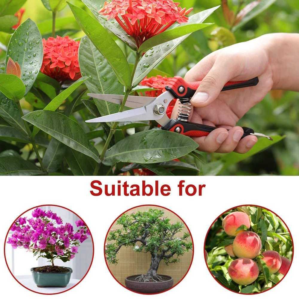 Pruning Shears Scissors Heavy Duty Stainless Steel Ultra Sharp Hand Pruner Scissors For Garden Harvesting Fruits Vegetable Tools J251121