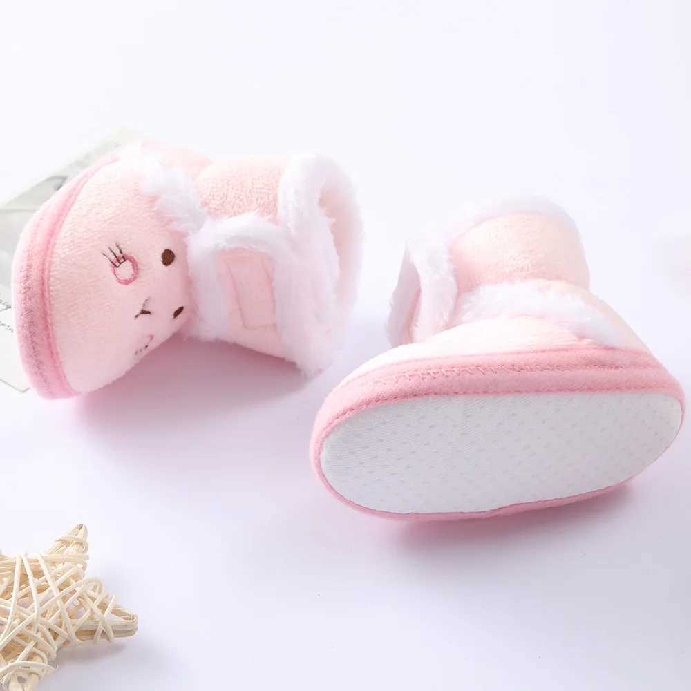 Infant Toddler Baby First Walkers Winter Thick Warm Newborn Shoes For Girls Boys Soft Fashion Bear Baby Boy Girl Shoes 09Month C251008