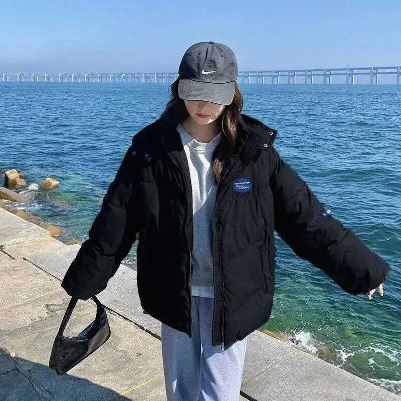 New Fashion Winter Down Jacket Female Loose Thicken Warm Parka Women Casual Hooded Bread Coat Cotton Jackets Casaco FemininoT251105