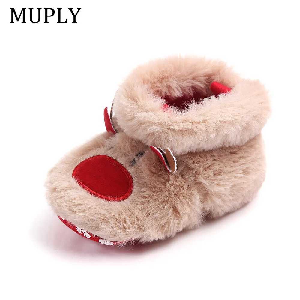 Winter Baby Girls Boys Keep Warm Shoes Muply Christmas Elk First Walkers Antislip Newborn Toddler Infant Girl Footwear Shoes C251008