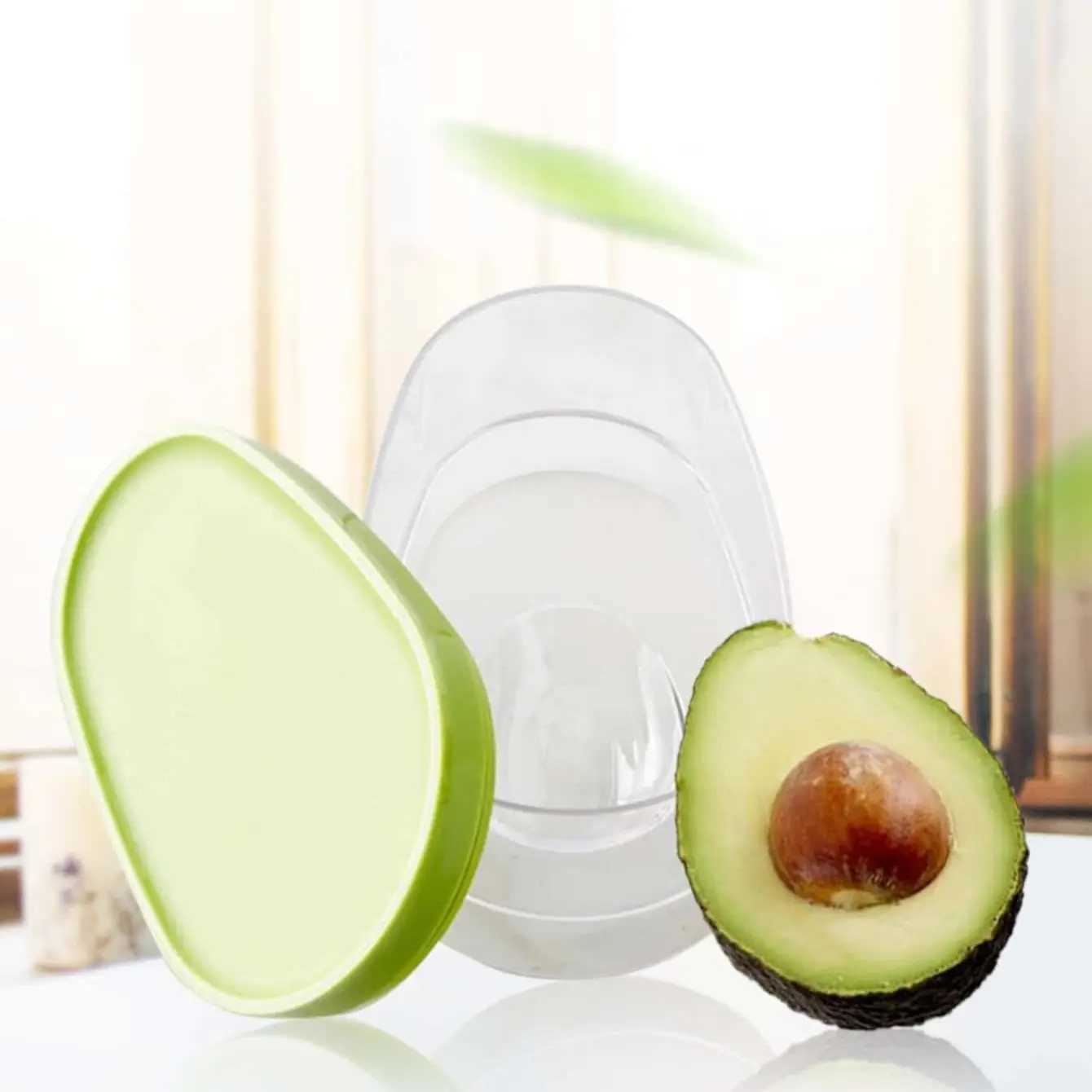 1pc Avocado Food Storage Box Space Saving Avocado Saver Plastic Fruit Container for Kitchen Crisper Vegetable Organizer C251008