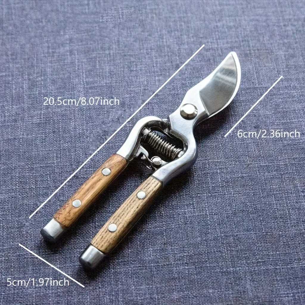 1pc Wooden Handle Pruning Shears Fruit Branch Scissors Elbow Shears Garden Shears Fruit Picking Shears 807inch205cm J251121