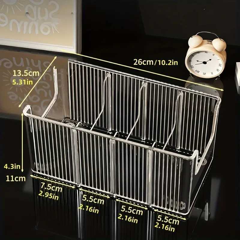 Belt Storage Box Household Compartment Organizer Tie Display Rack Transparent Desktop Storage Case for Mens Belt and Accessories C251008