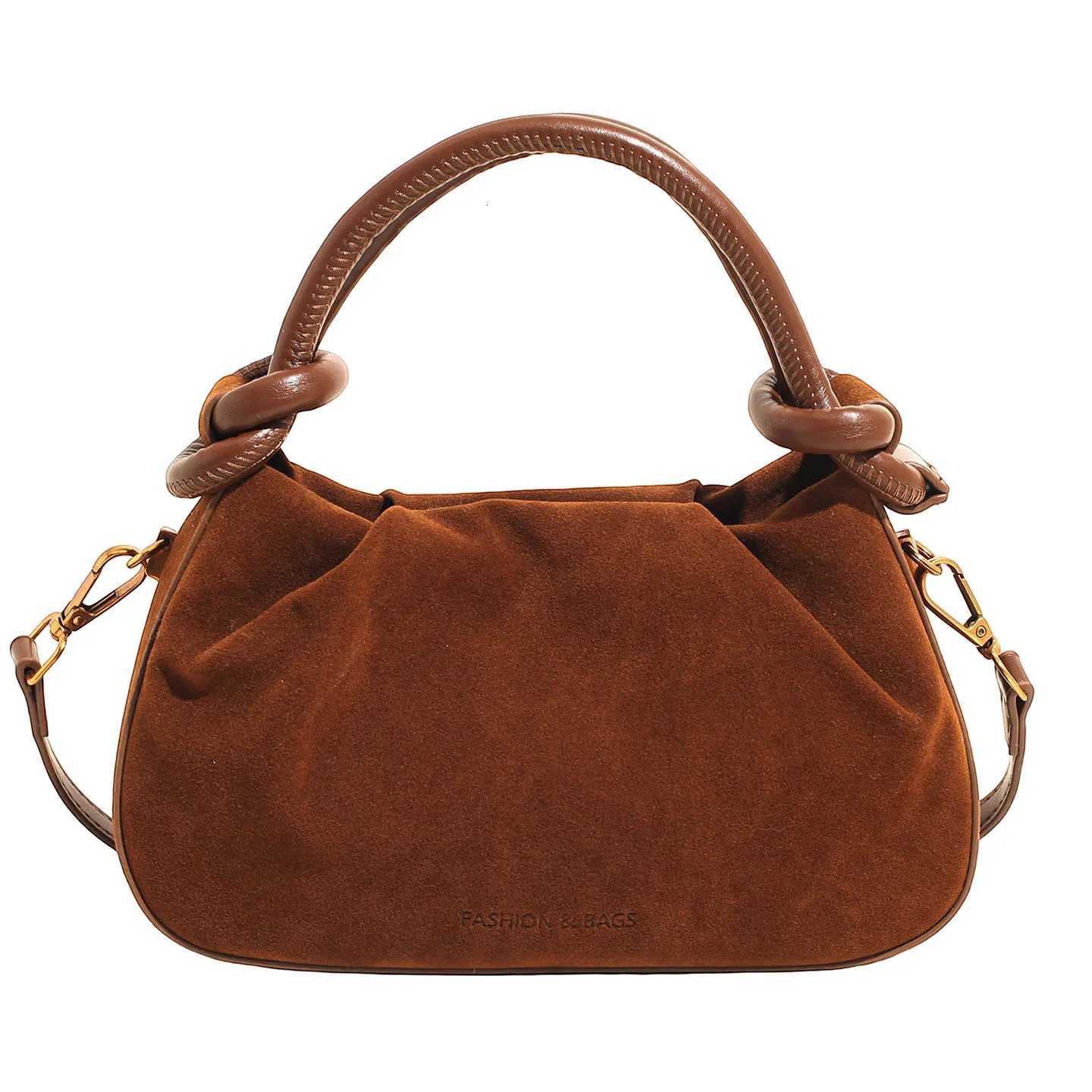 Designer Trendy Suede Wens Handbags 2025 Autumn Winter Elegant Pleated Cmuting Messenger Bag High End Texture Shoder Pack1 Y251120