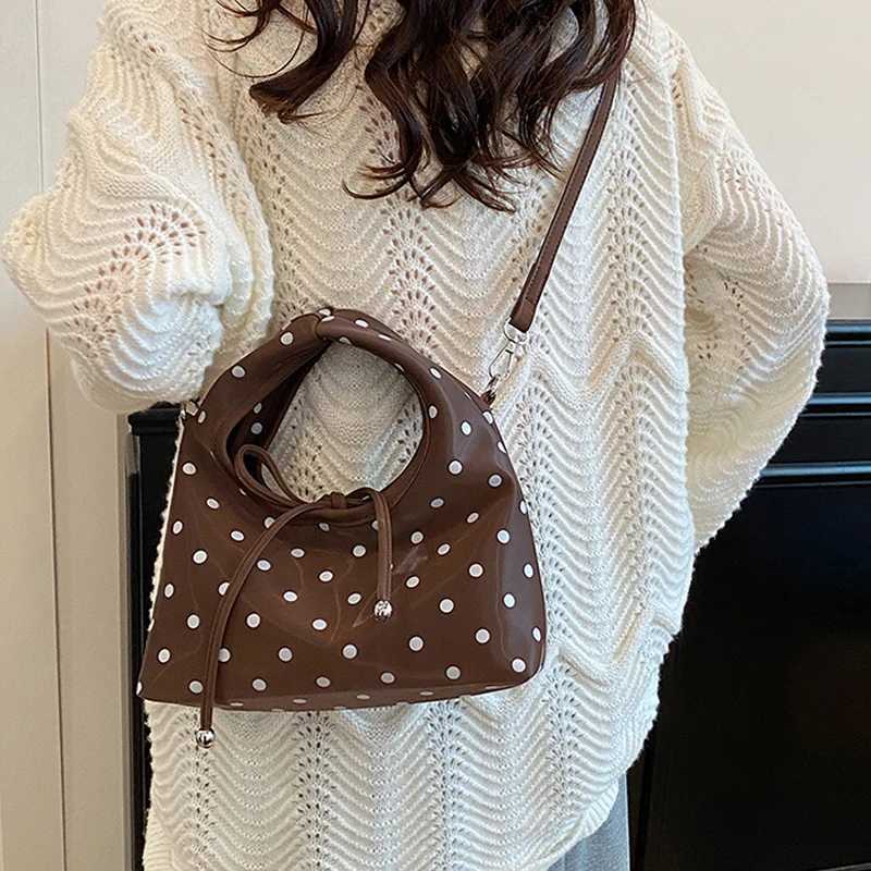 Designer Korean Exquisite Red Polka Dot Bow Handbags Wen Luxury Fi PU Leather Versatile Shoder Bag Cmuter Crossbody Bags1 Y251120