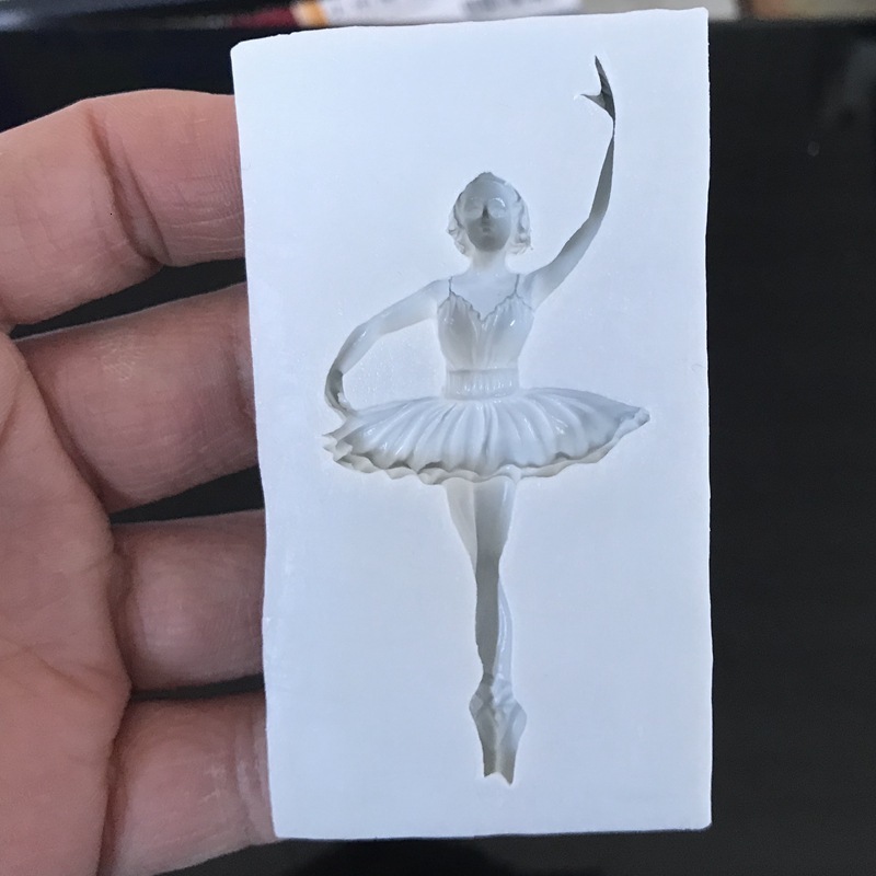 Little Swan Ballet Girl Silicone Fondant Cake Mold Chocolate Mold Soap Mold Baking Tool Decoration
