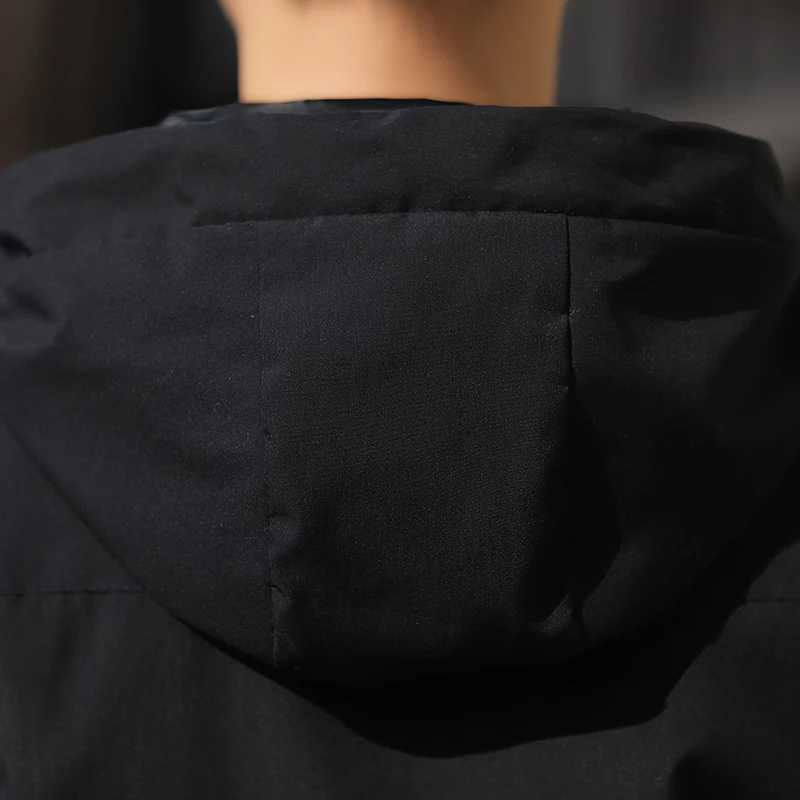 Autumn and winter hooded jacket mens thin outdoor windproof jacket slim fit and fashionable jacket J251008