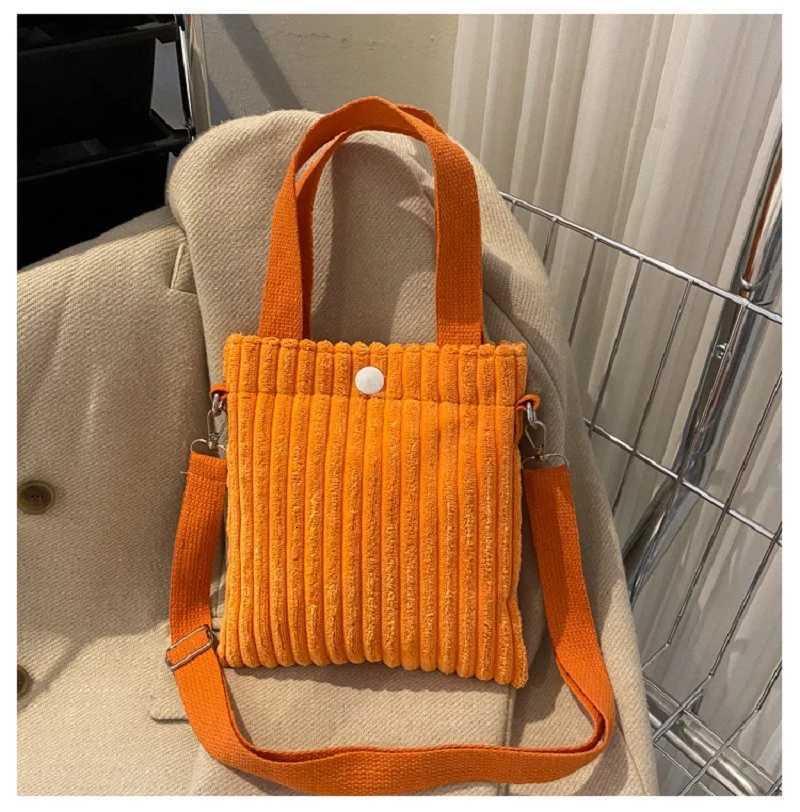 ISKYBOB Mini Tote Bag Women Corduroy Zipper Shoulder Bag Spring Summer New Fashion Handbag Single Shoulder Bag Crossbody SmallT251007