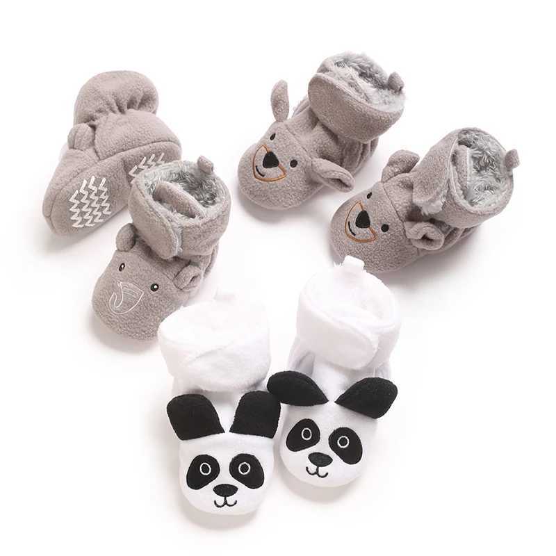 Cartoon Autumn and Winter Soft Soled Walking Shoes Baby Shoes Baby Shoes Cotton Shoes Sock Covers Shoes C251008