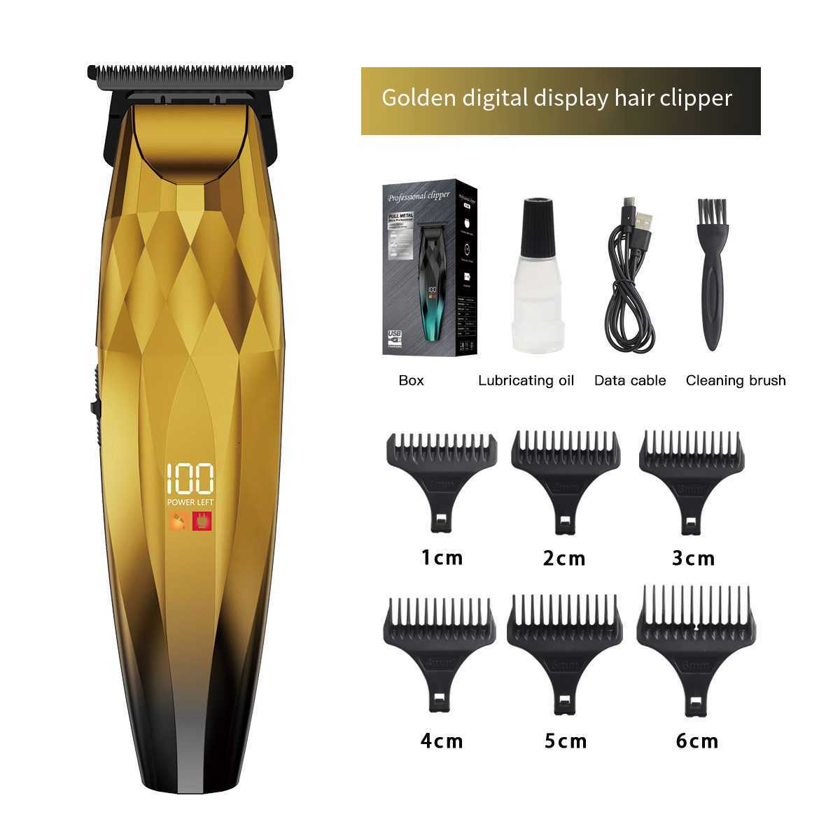 VGR Hair Trimmer Professional Clipper Cordless Barber 9000 RPM Rechargeable Hair Cutting Machine Metal Trimmer for Men V640 C250919