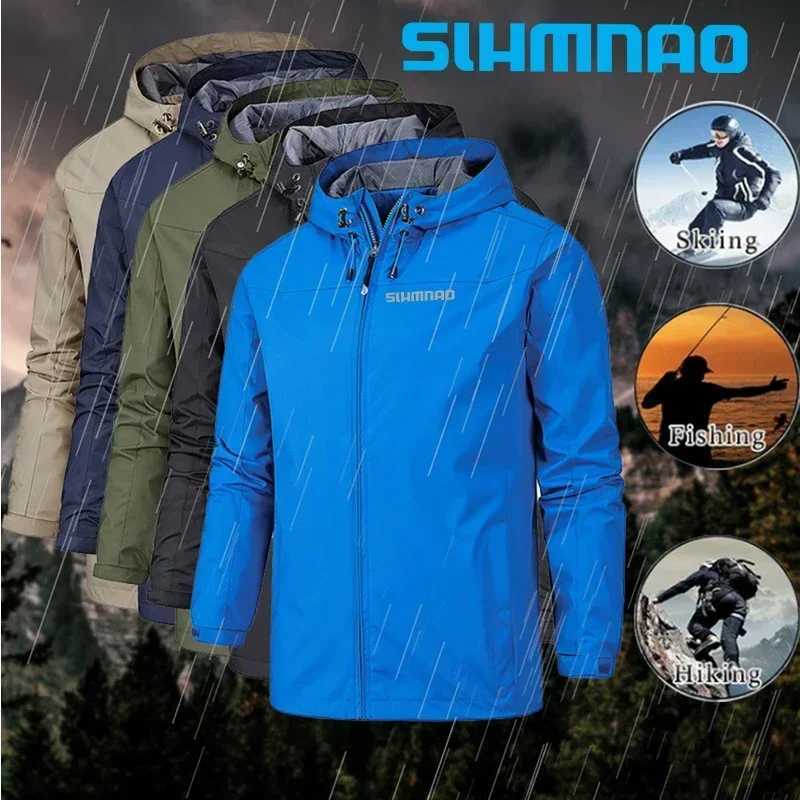 2025 Mens waterproof fishing raincoats bicycle raincoats windproof jackets mountaineering suits highquality overcoats J251008