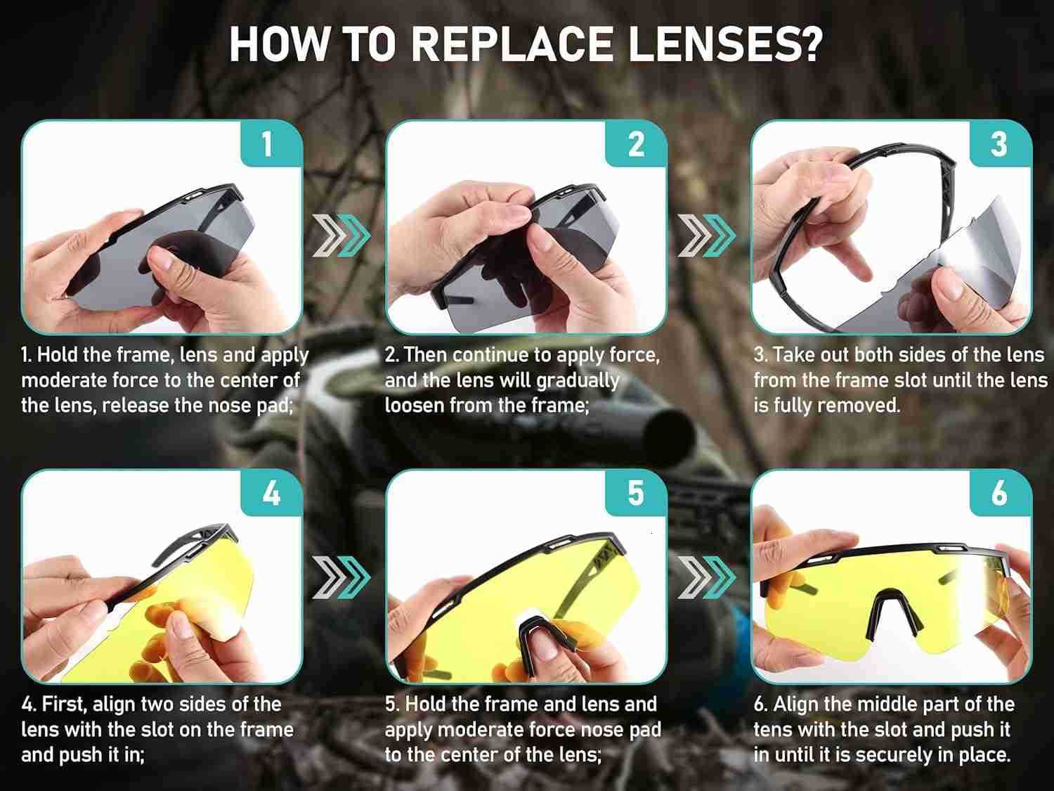 Anti Fog ANSI Z871 Sports Glasses with 3 Interchangeable Lens UV400 Protection Airsoft Goggle W251008