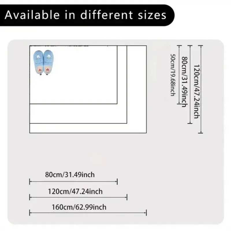 Vibrant Basketball Court Style Floor Mat Living Room Bedroom Home Non Slip Floor Mat Living Room Decoration Washable Carpet S25108